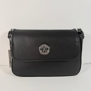 New Black Shoulder Bag Christian Lacroix 90s 72k chic indie goth dark big logo